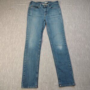 Carhartt Jeans Womens 8 Tall Mid Rise Slim Tapered Rugged Flex Dungaree Pockets
